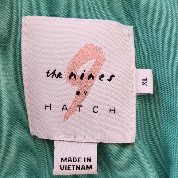 HATCH The Nines Women's Maternity Dress Extra Large Green Floral Flutter Sleeve - Picture 4 of 10